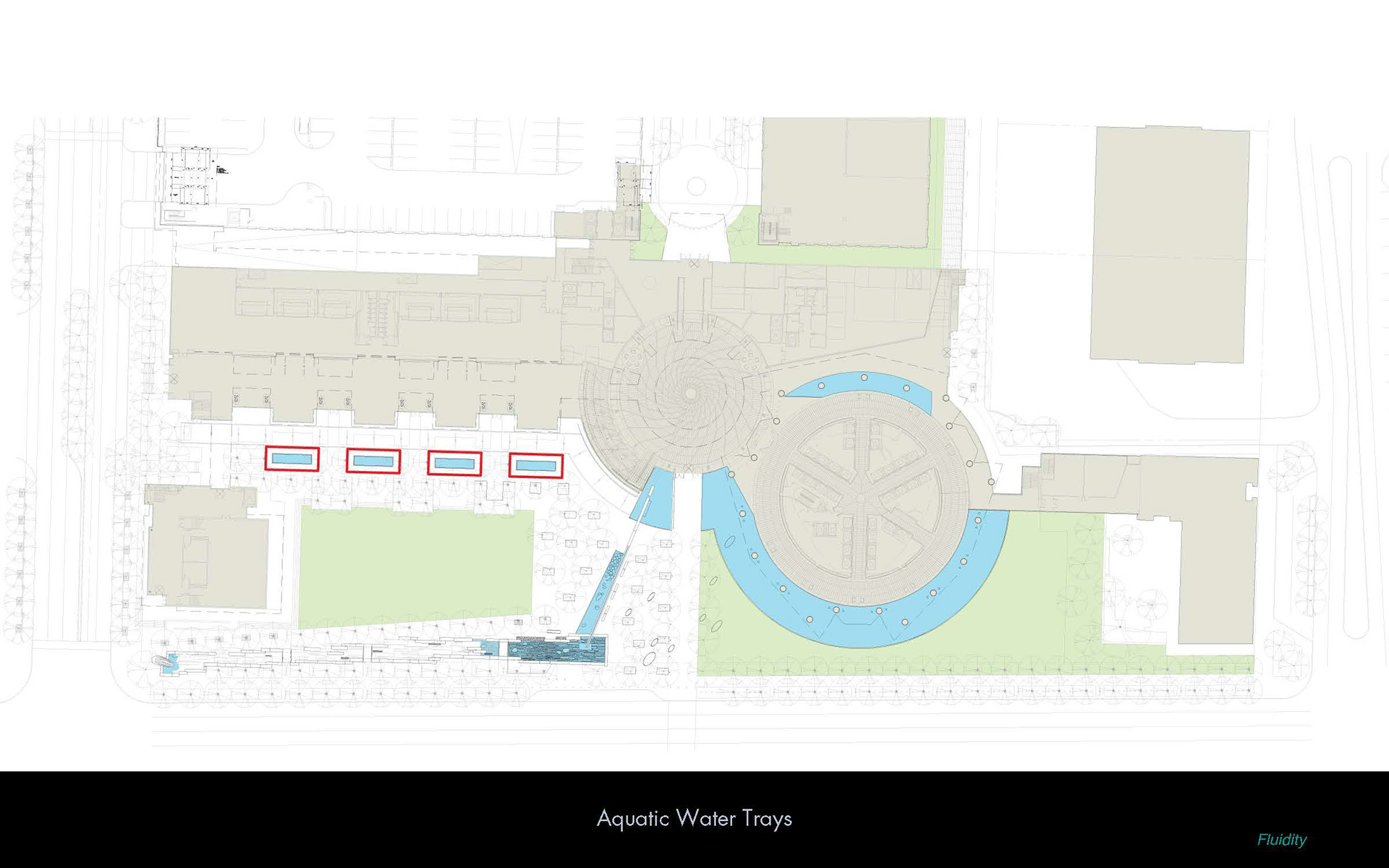 aquatic water tray features