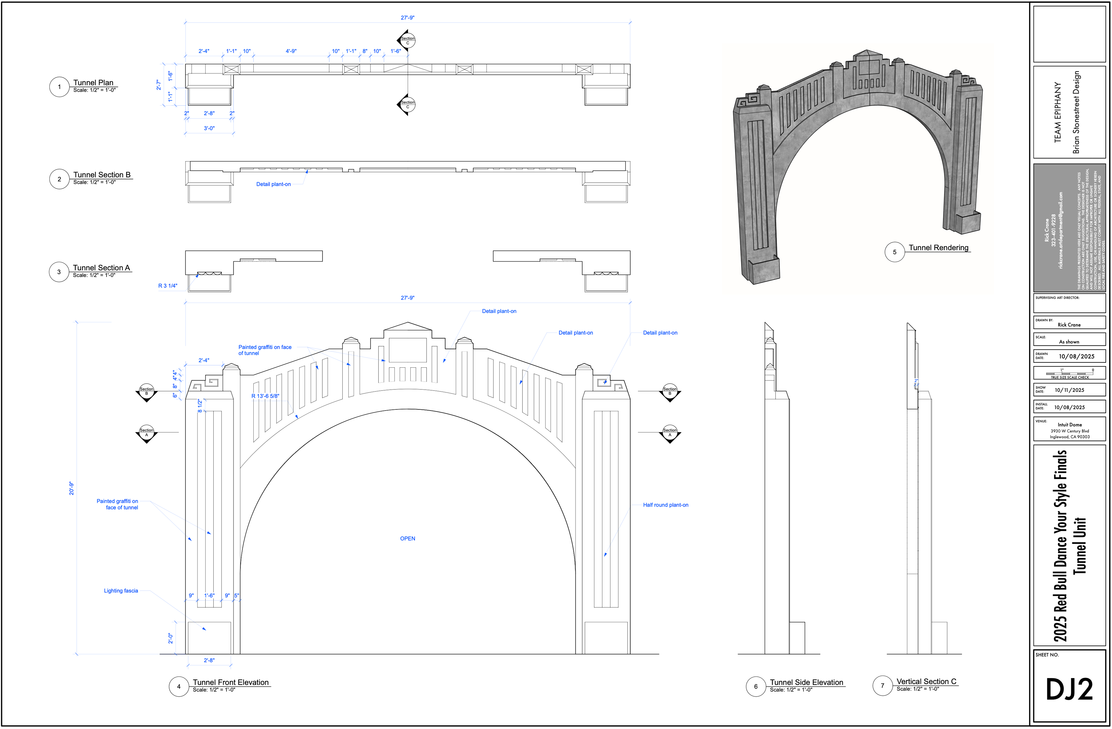 tunnel plans and elevations