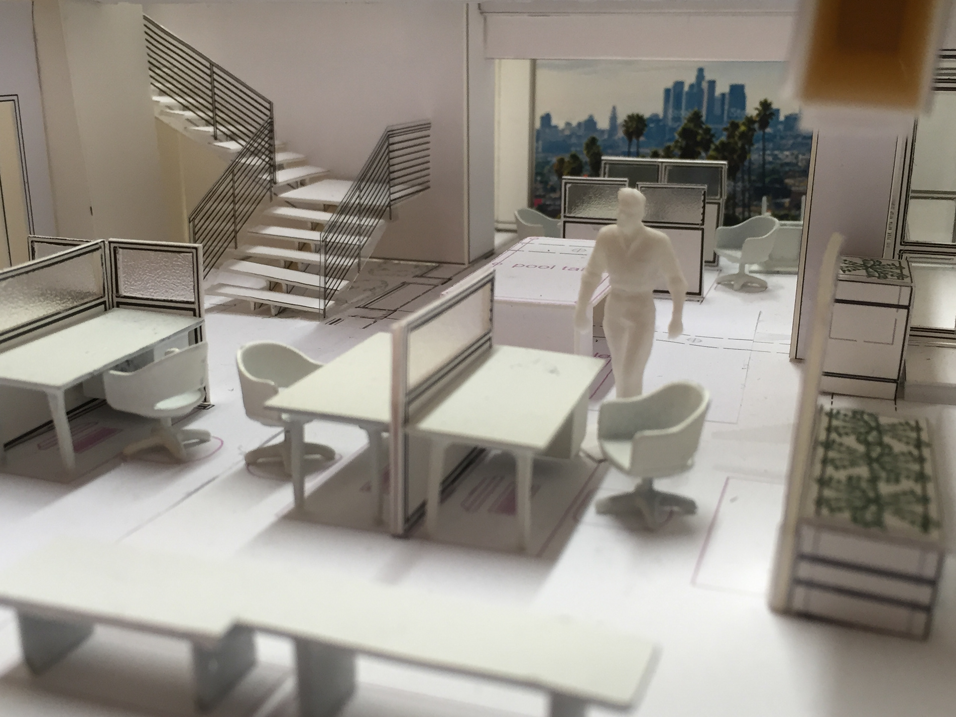 physical model of Los Angeles office