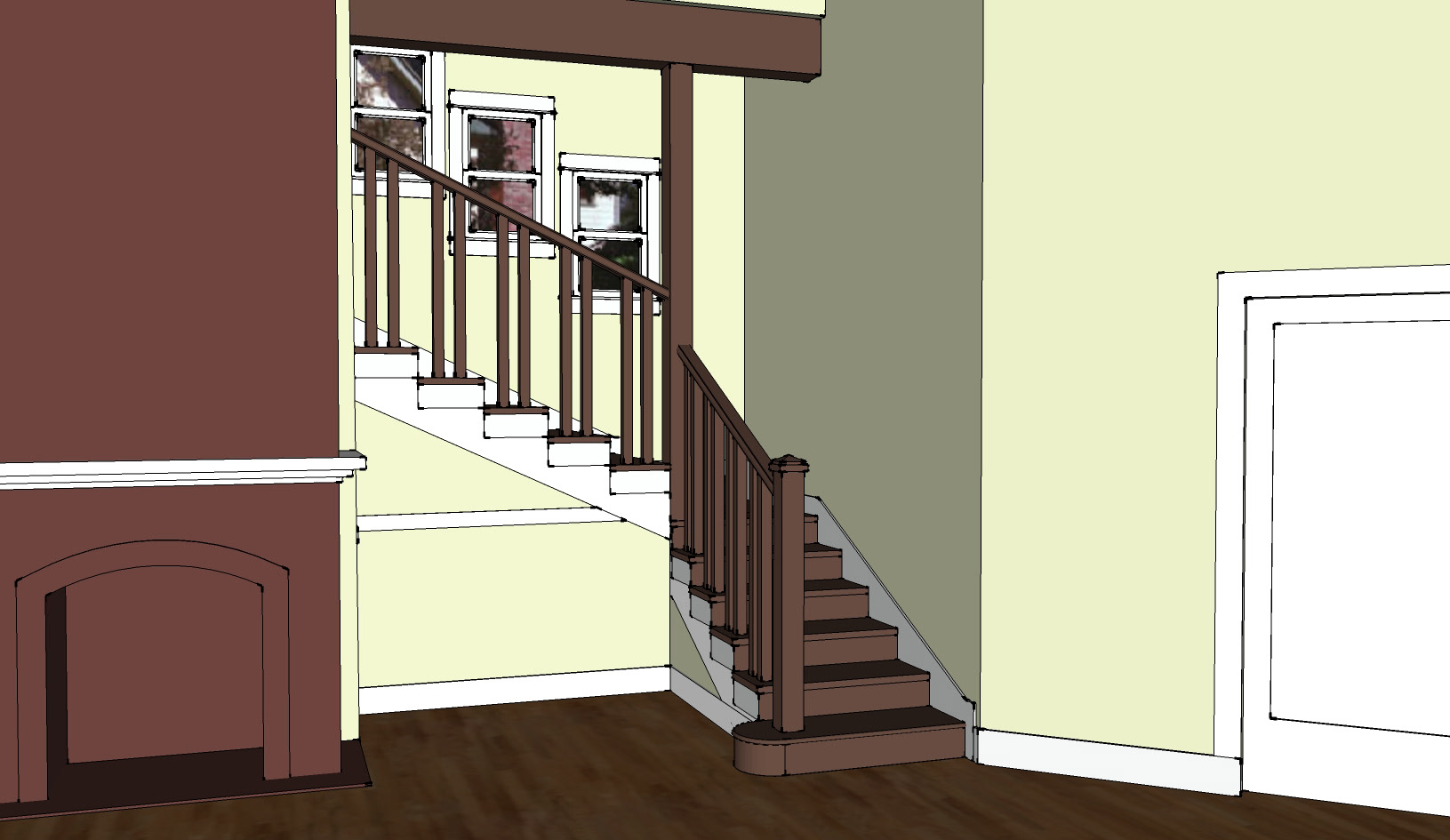 3D model of staircase gag