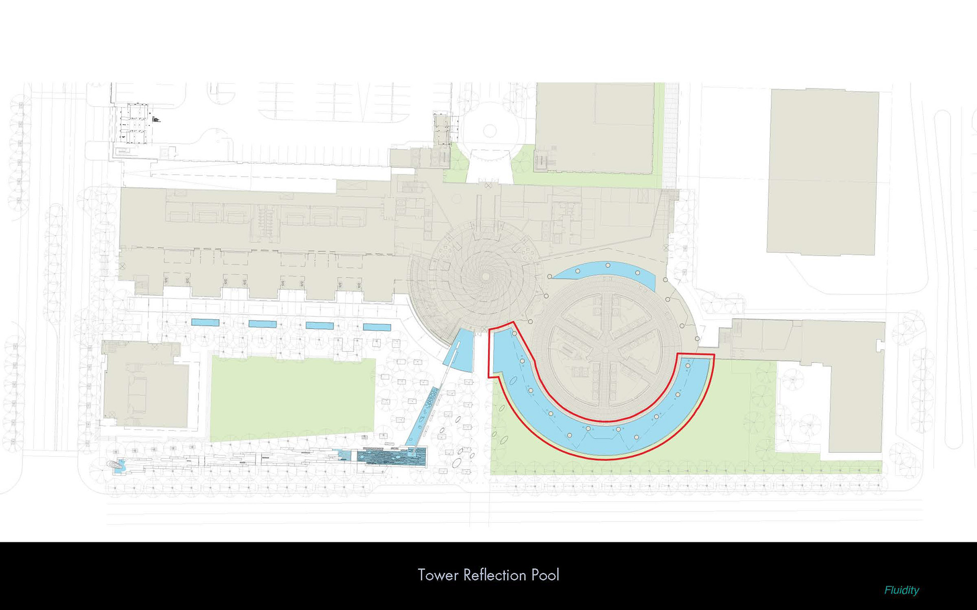 tower reflecting pool concept plan