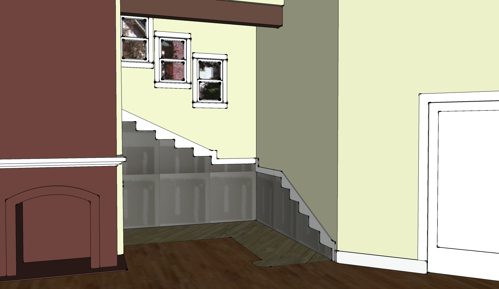 3D model of staircase gag