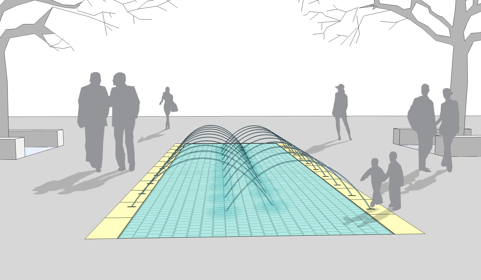 3D model of Harwood Terrace fountain