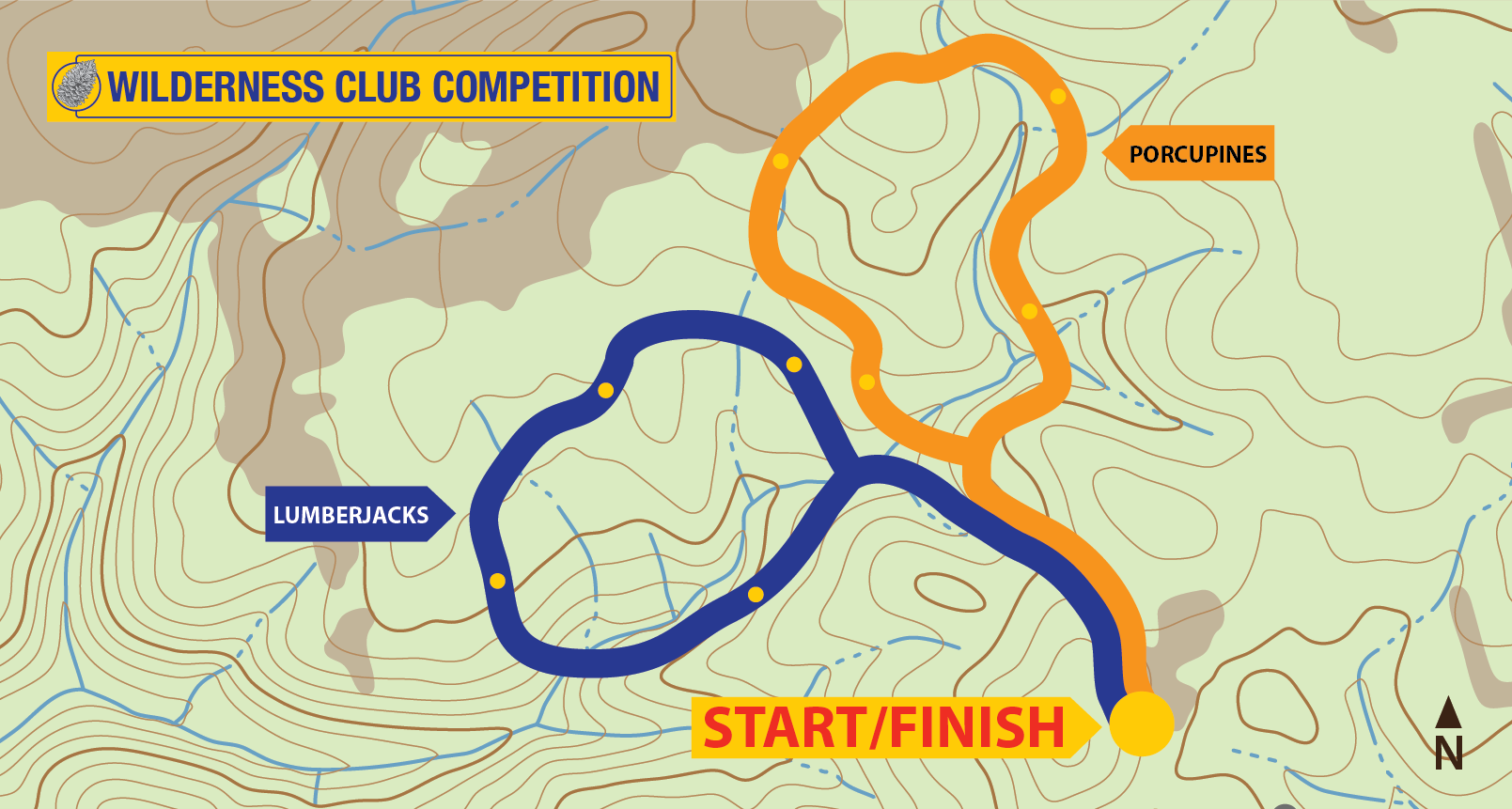 hiking competition map