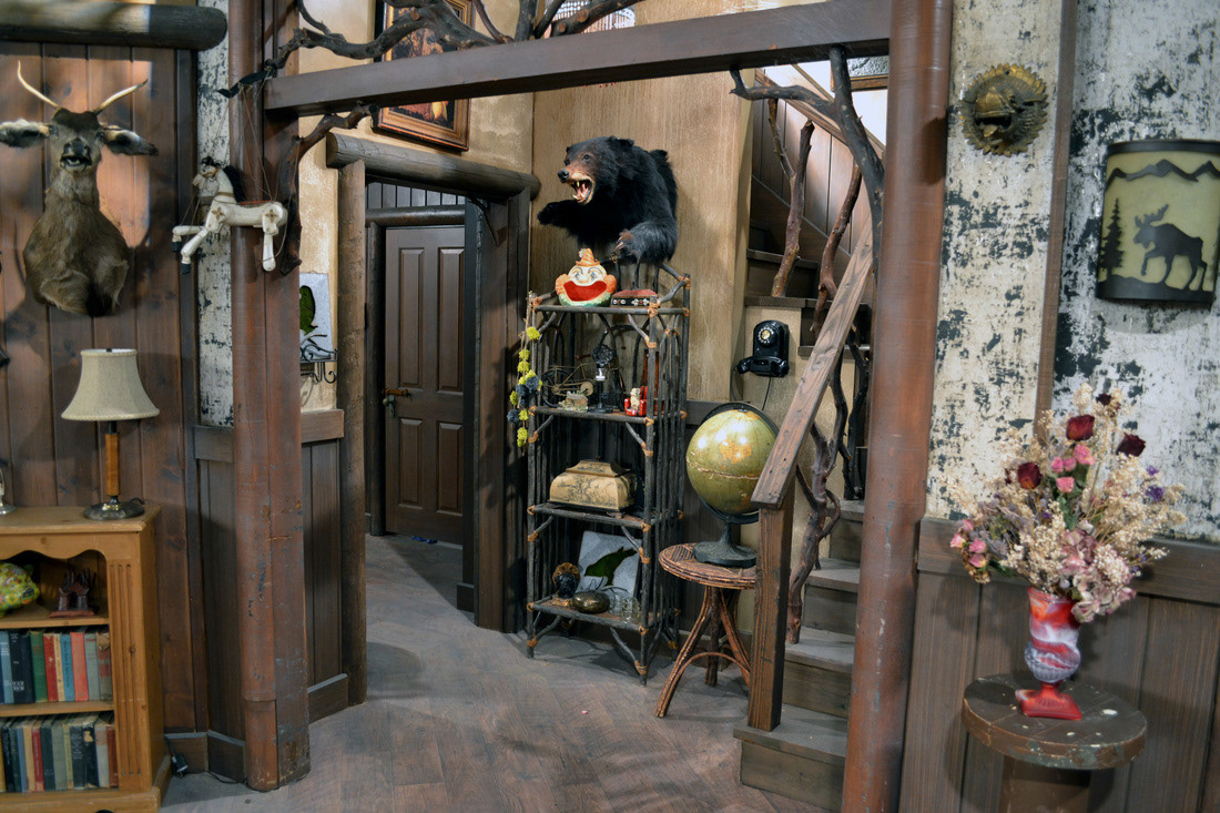 spooky cabin interior