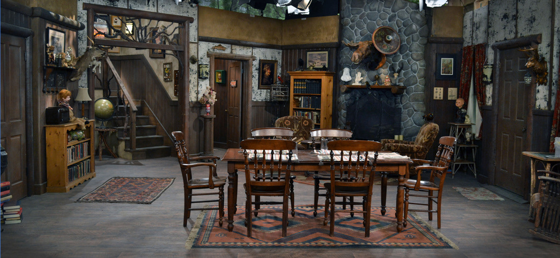 spooky cabin interior