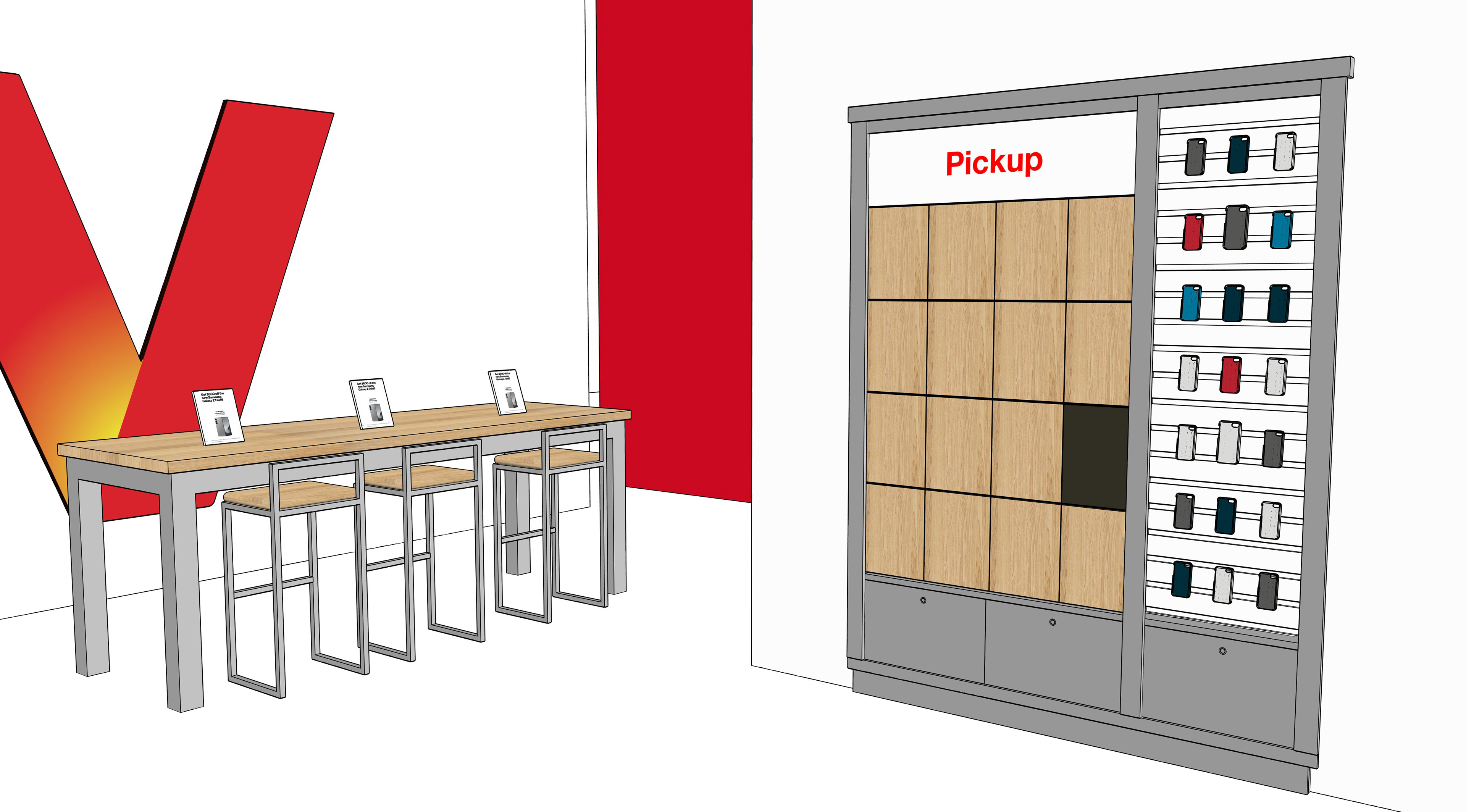 3D model of store set