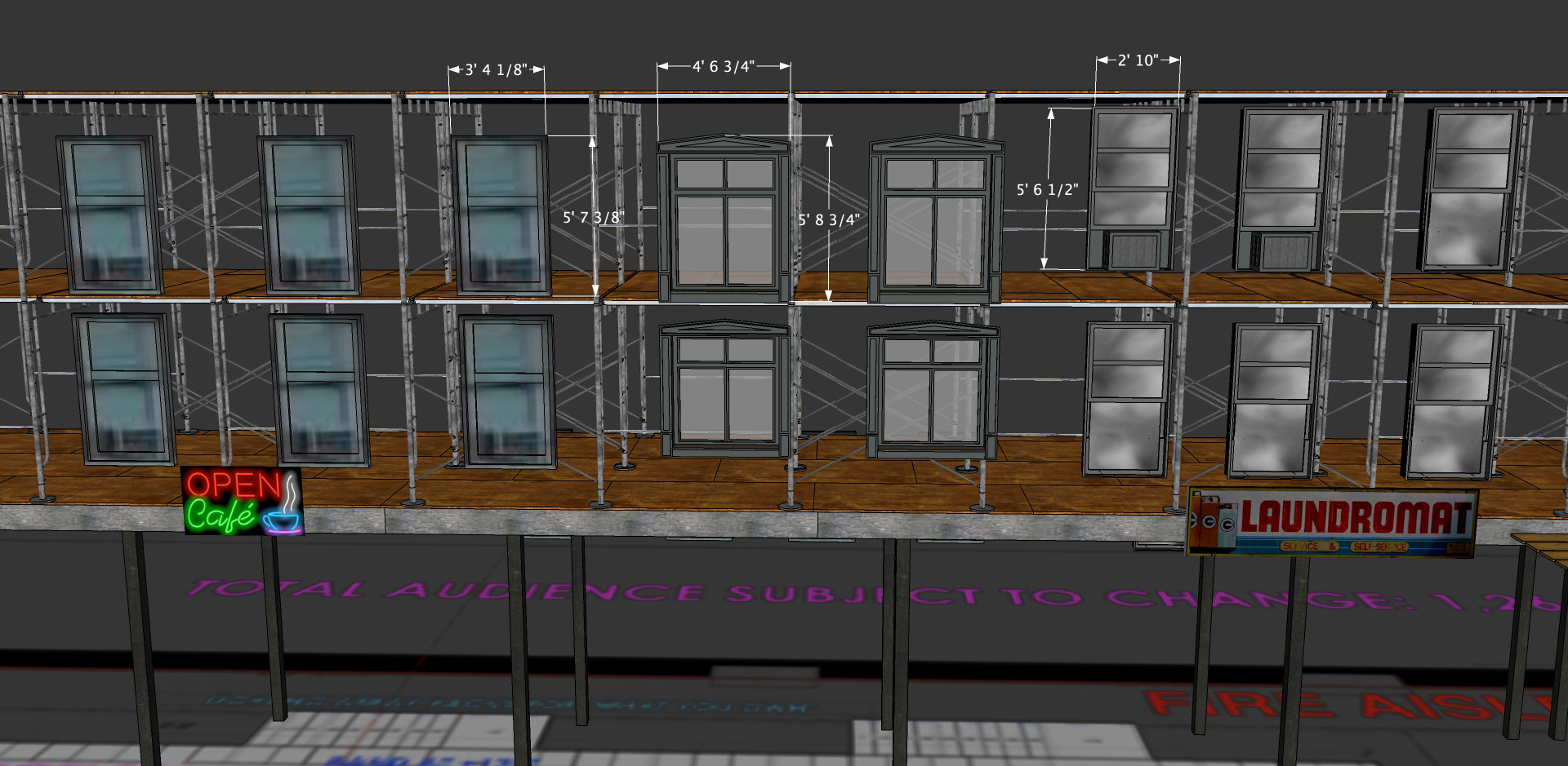 salvaged window layout
