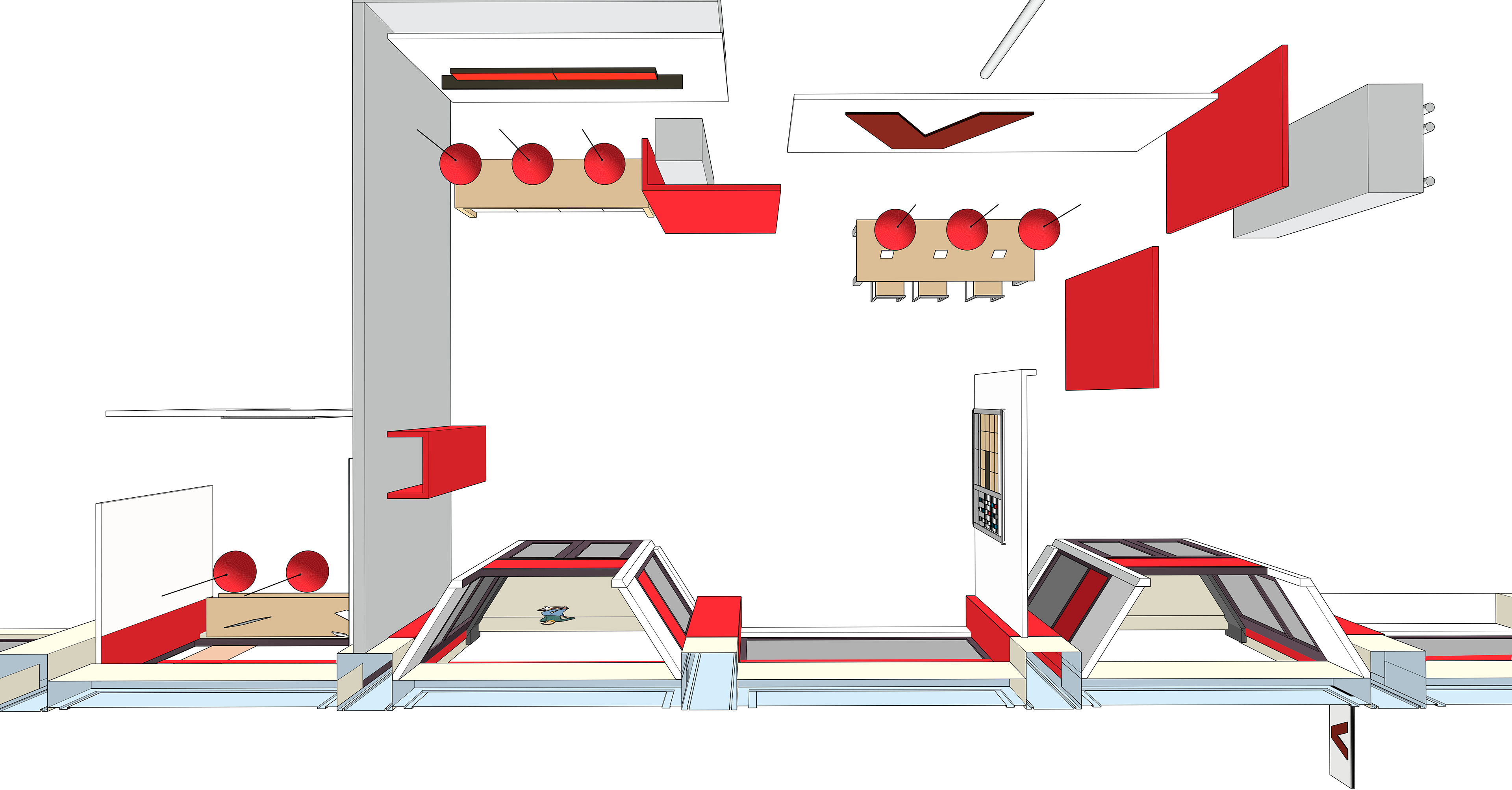 3D model of store set