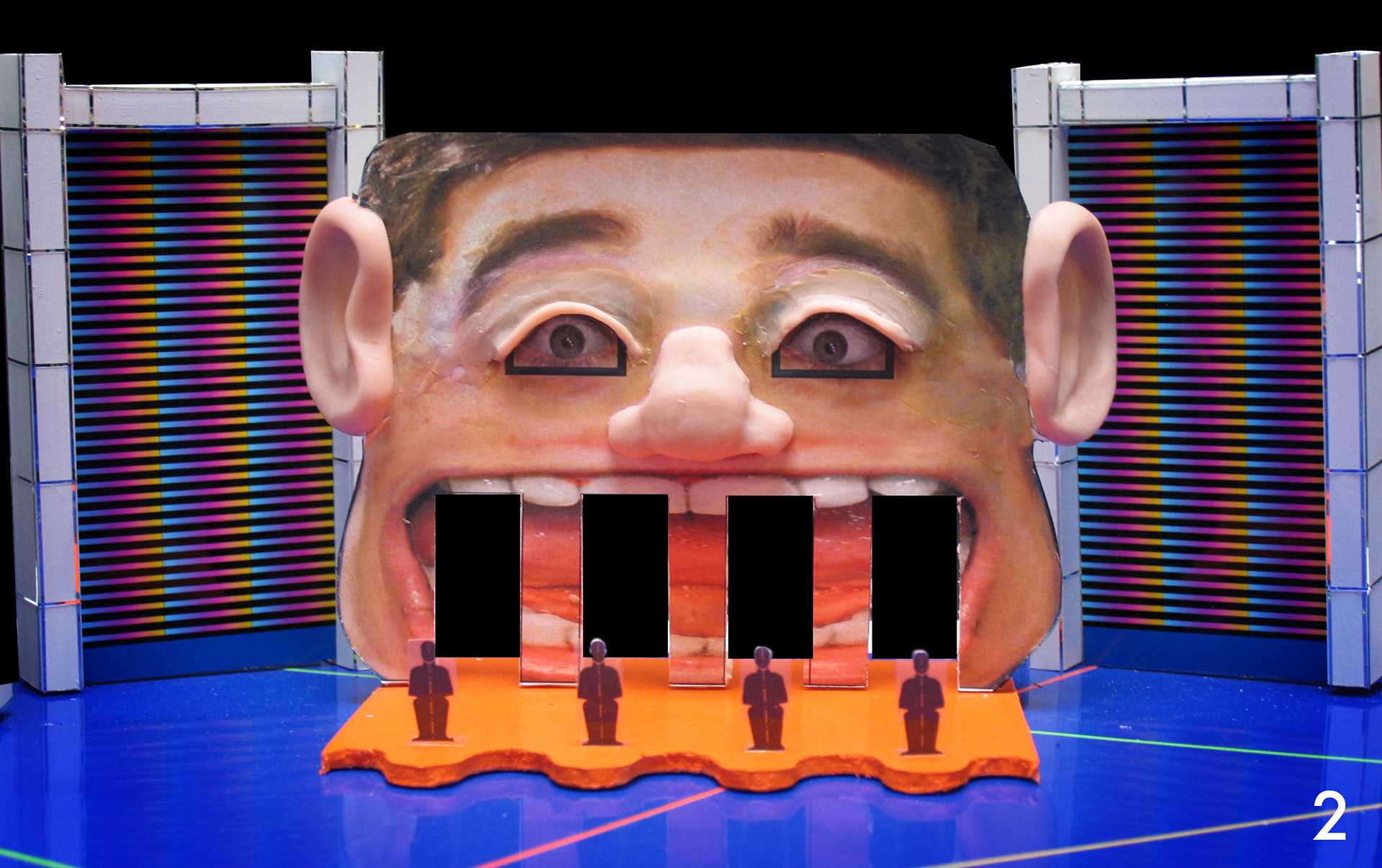 model of contestant's seating