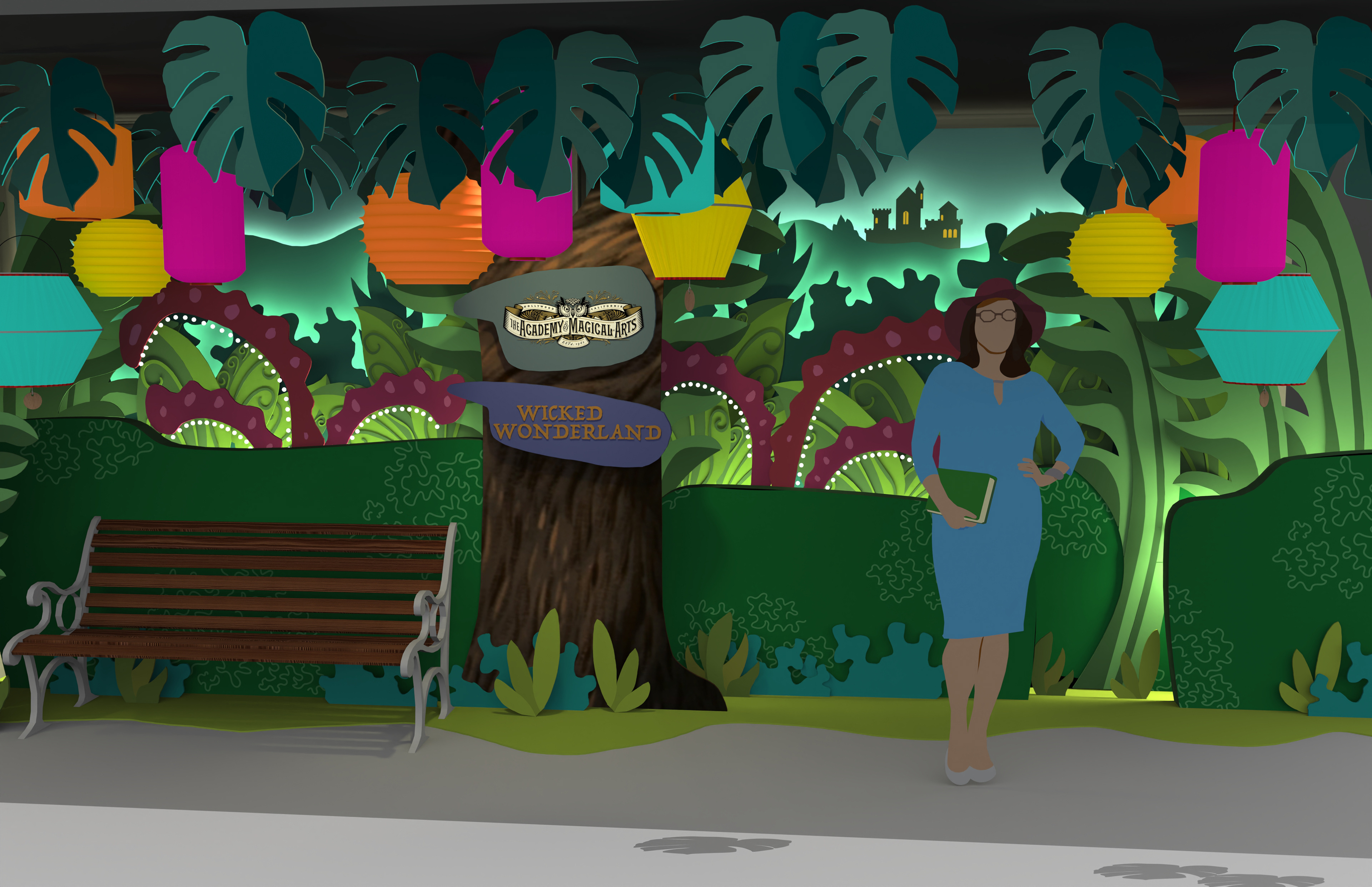 3D model of photo backing