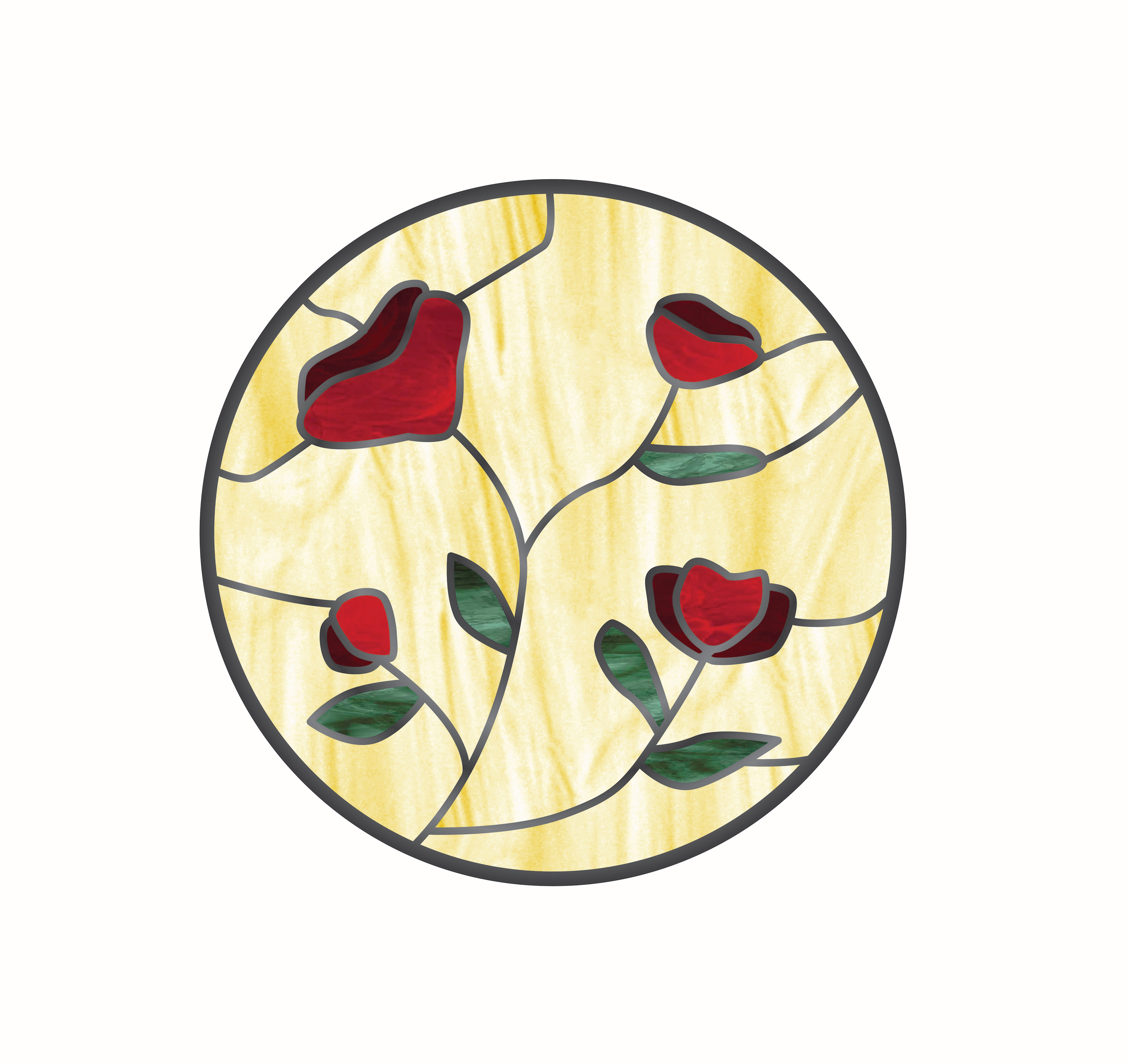 faux stained glass window