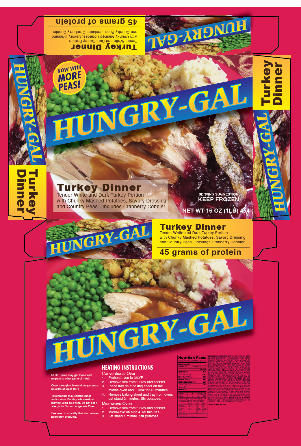 TV dinner packaging