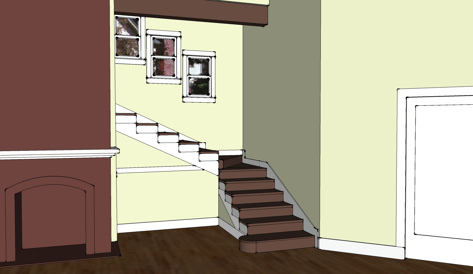 3D model of staircase gag