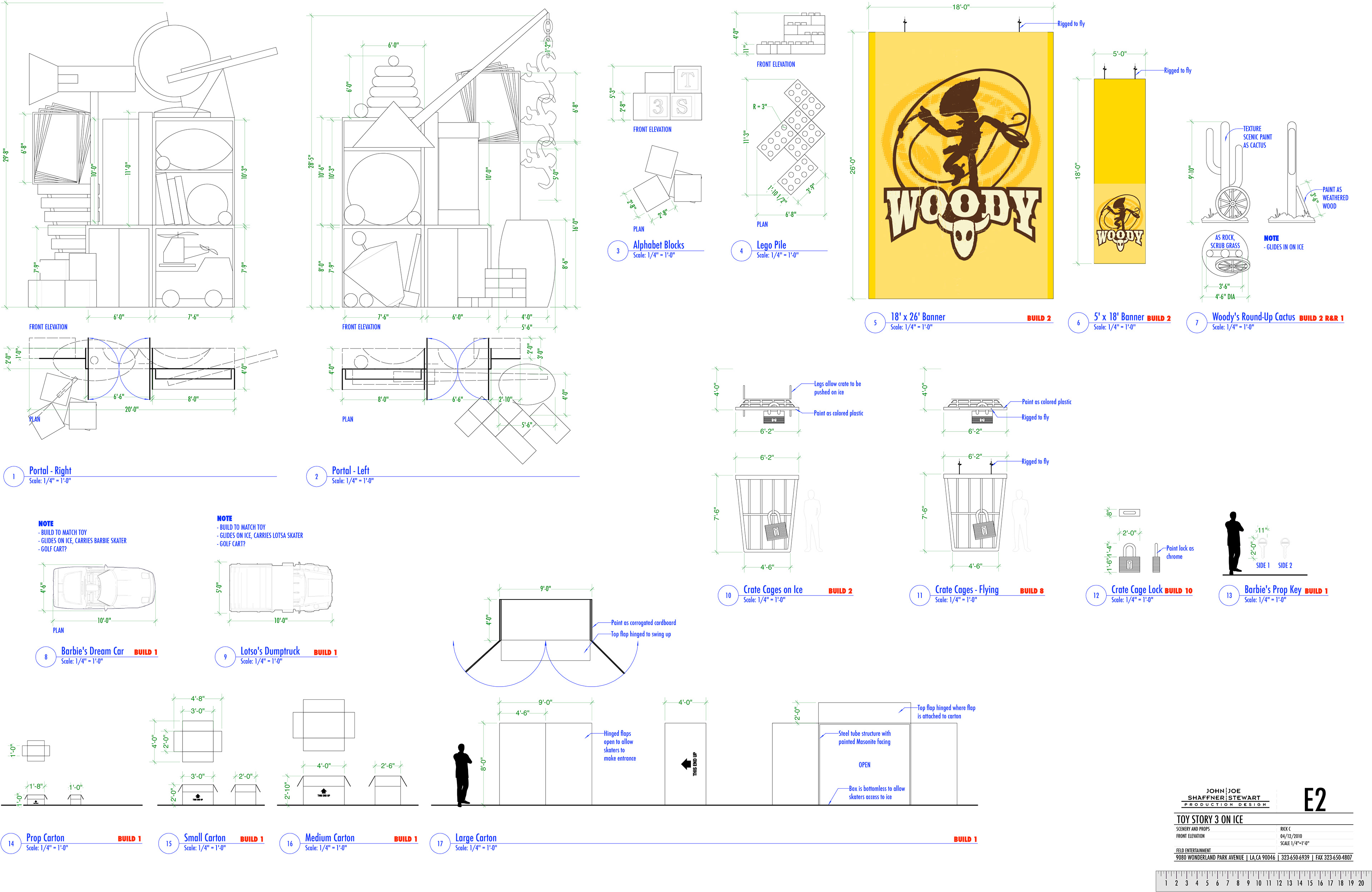scenery and props drawing