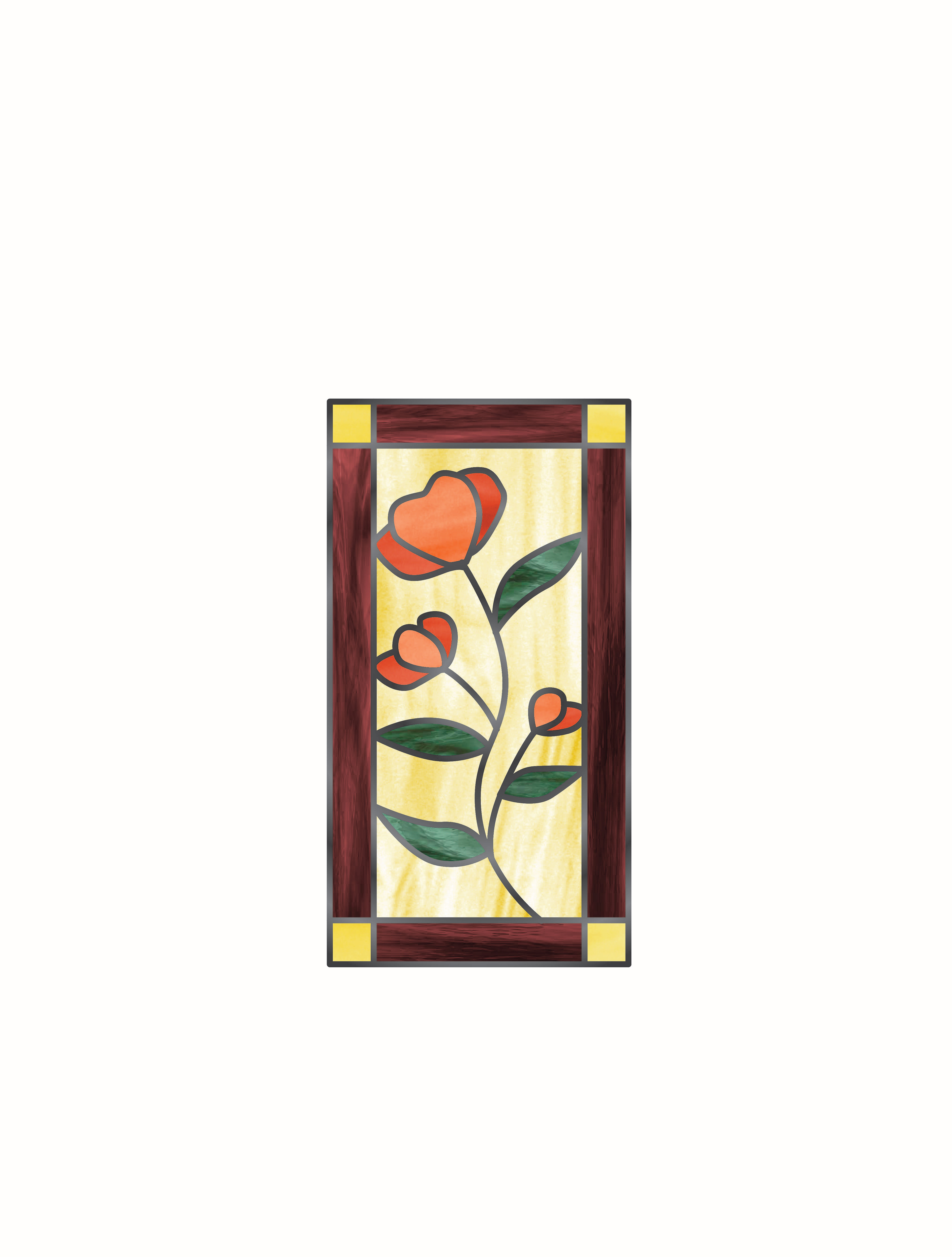 faux stained glass window