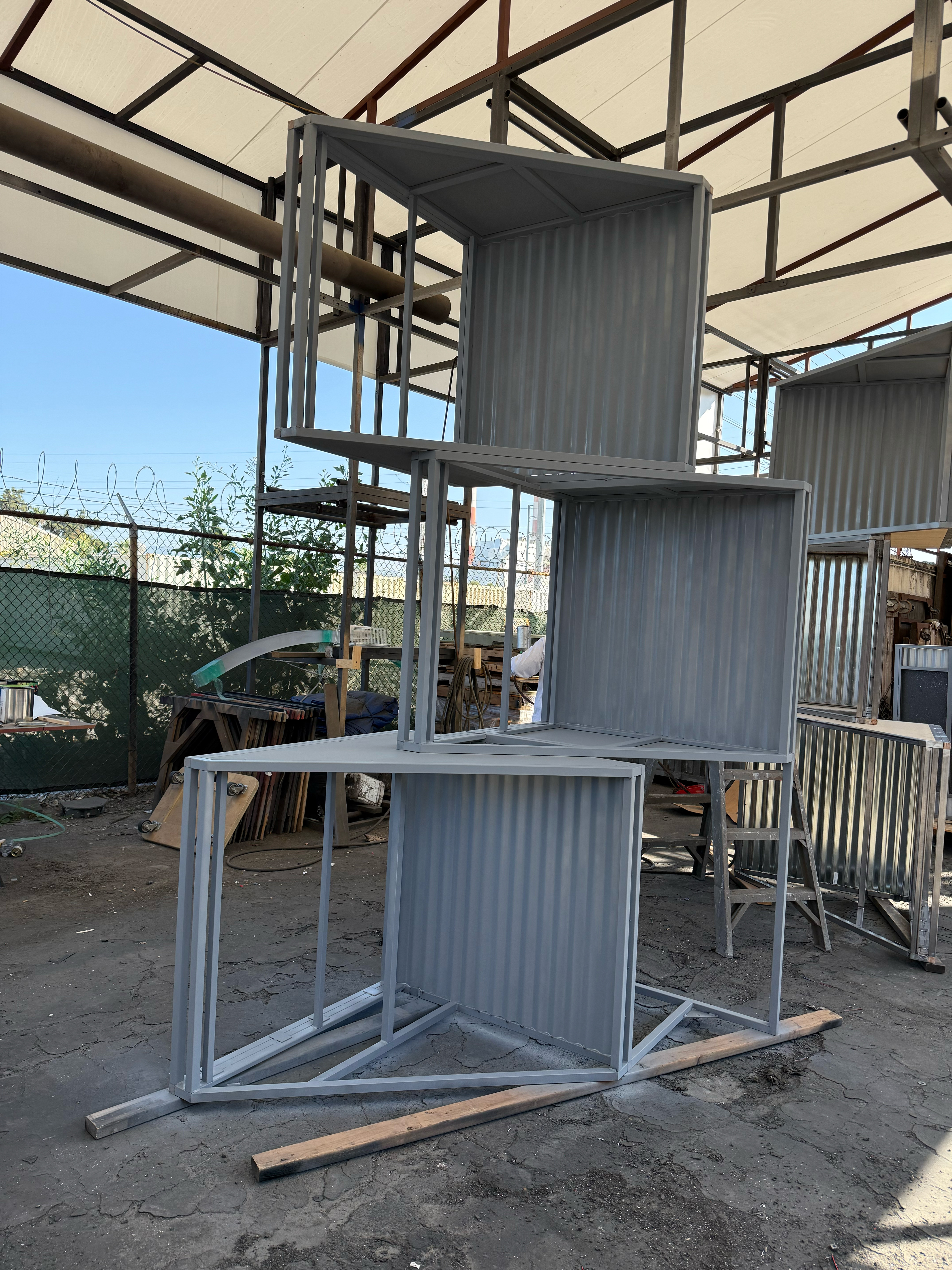 LED boxes under construction
