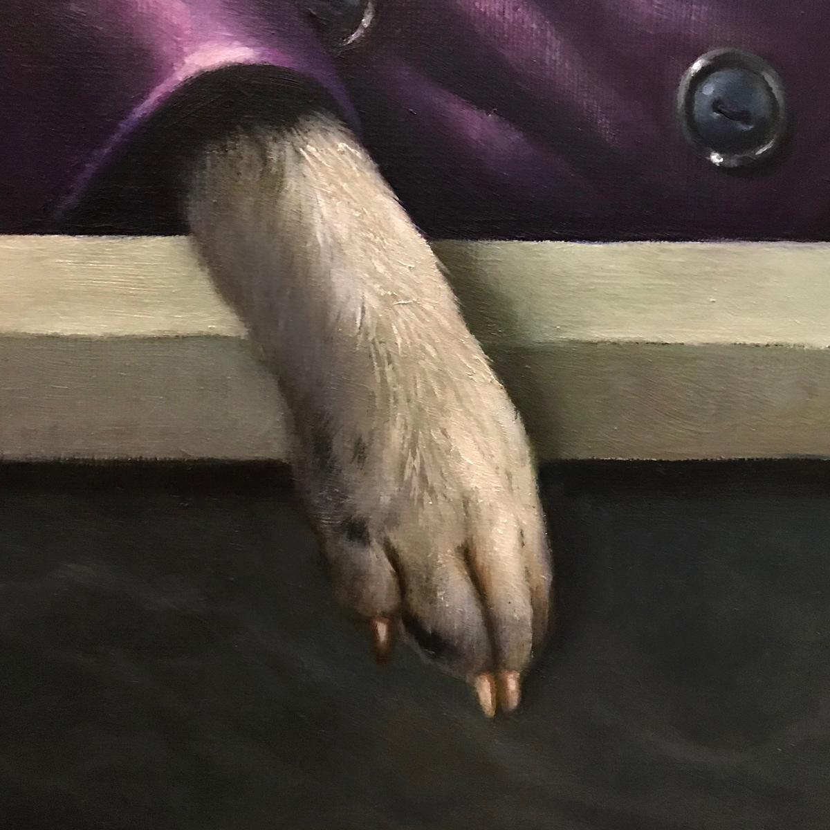 “Listo” (detail), oil on linen