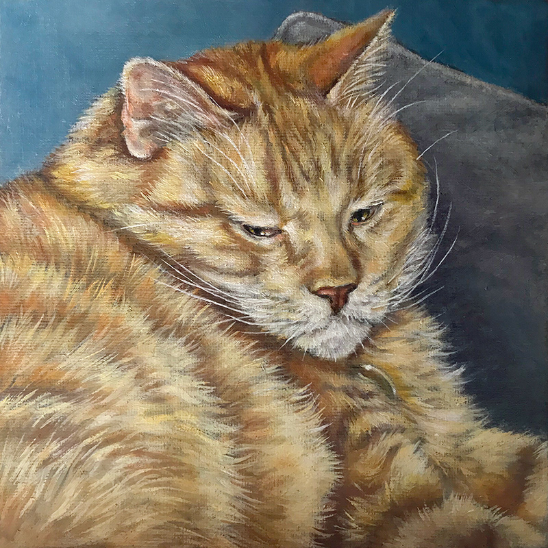 “Puff Daddy”, 6x6in., oil on linen on panel