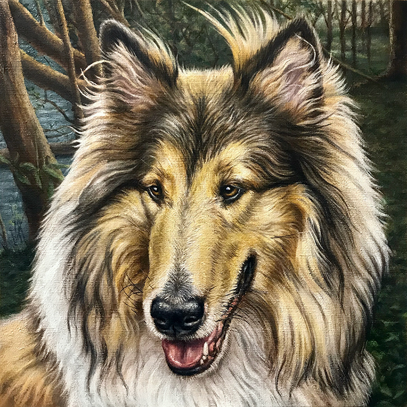 “Moses”, 8x8in., oil on linen on panel