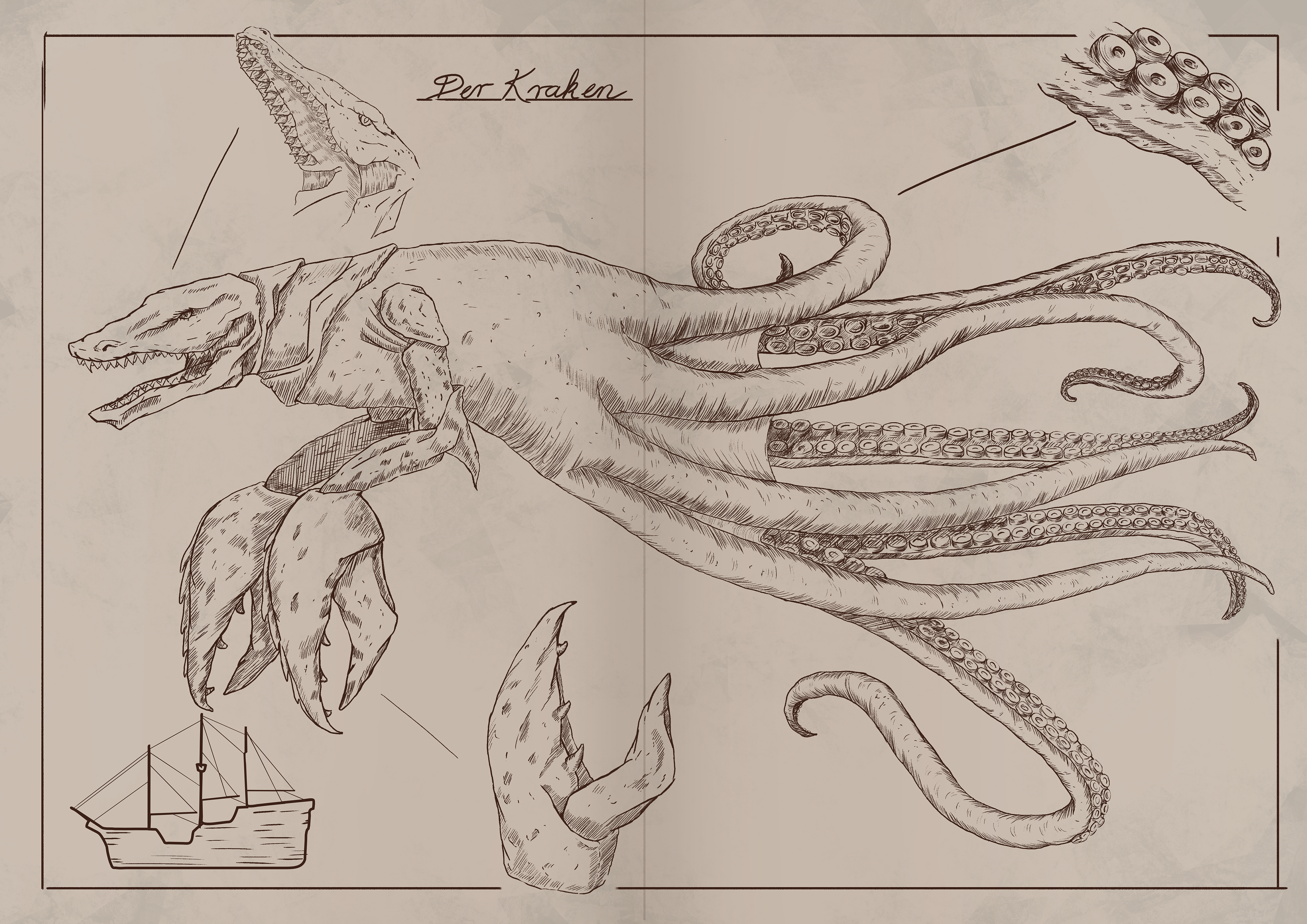 Der Kraken - Gegner Design