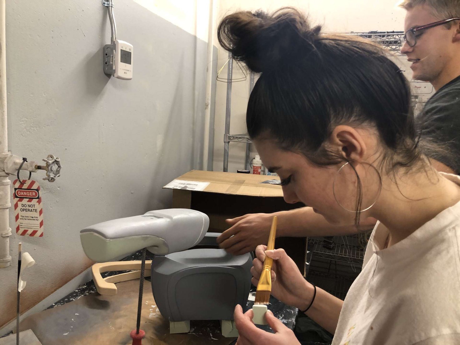 applying gesso