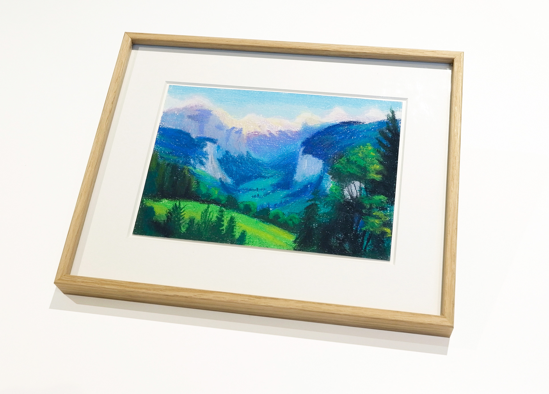 Framed drawing created by Giovana Töws for the Ambassador of Switzerland, 2025.