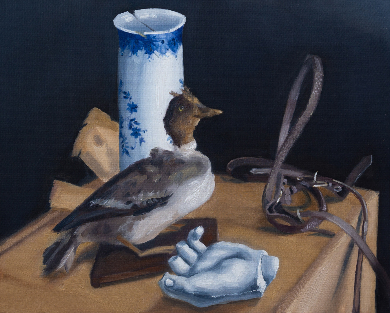 [SOLD] Control, 2023 - Oil on Cotton (39.4 x 48.8cm)