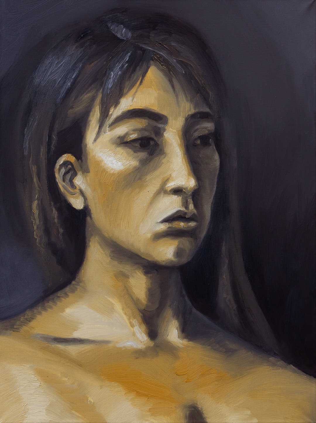 Portrait of a Woman I, 2023 - Oil on Cotton (40 x 30cm) - Price: €60.00