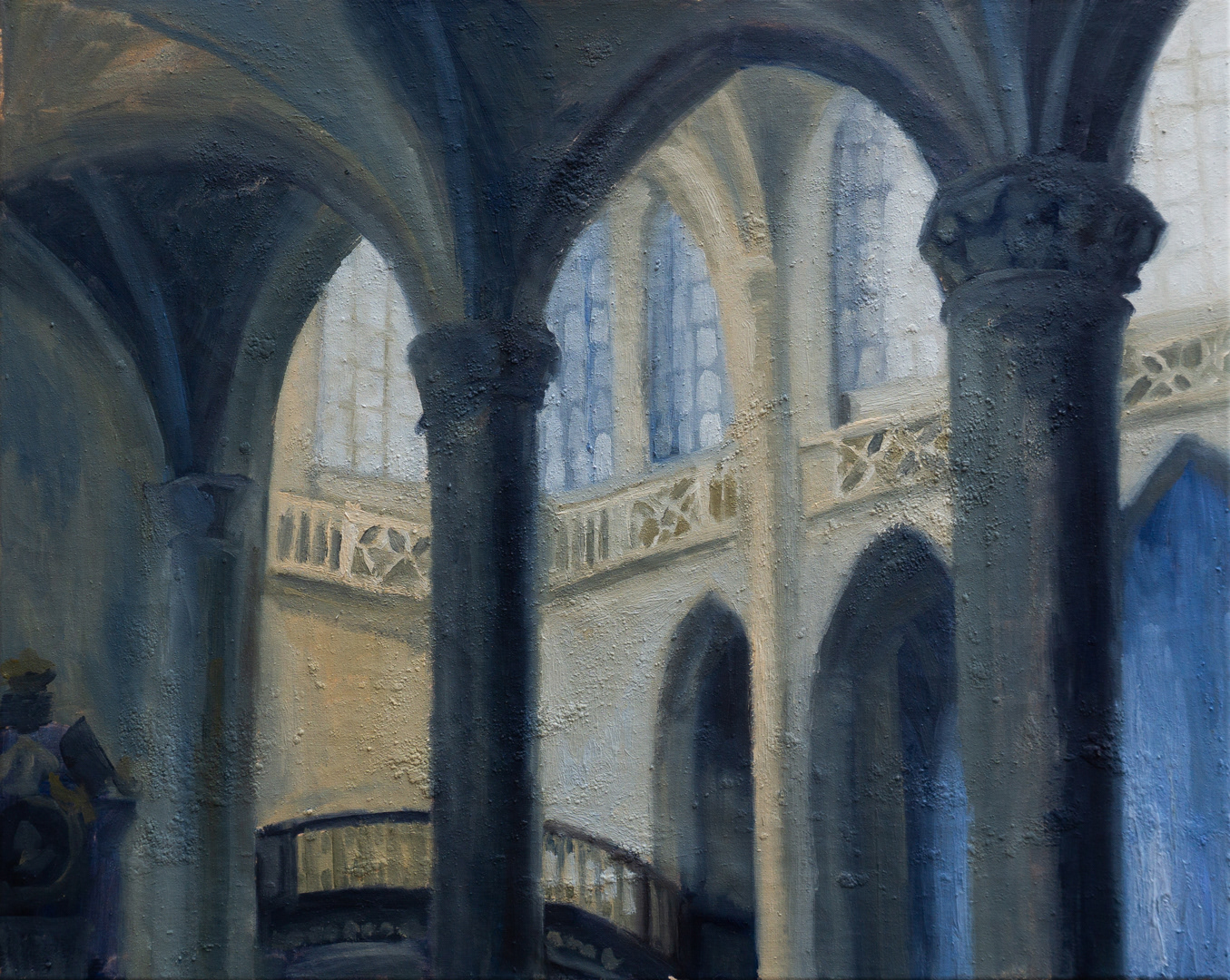 Sint-Jacobskerk III, 2024 - Oil on Cotton (40 x 50cm) - Price: €80.00