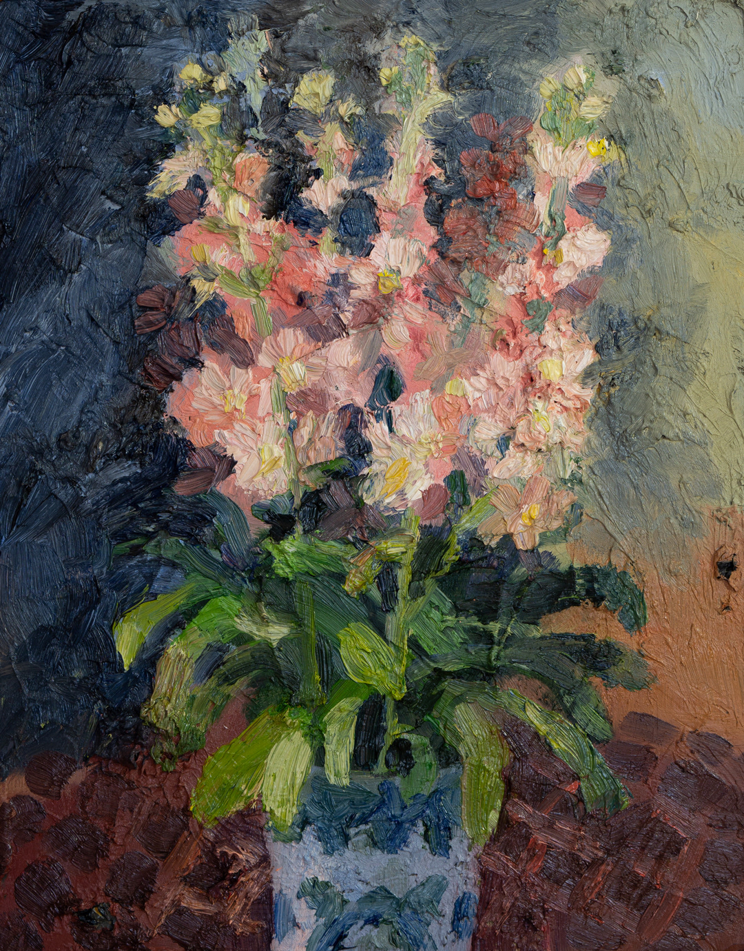 Bouquet of Flowers, 2023 - Oil on Cardboard (36 x 28.2cm) - Price: €172.58
