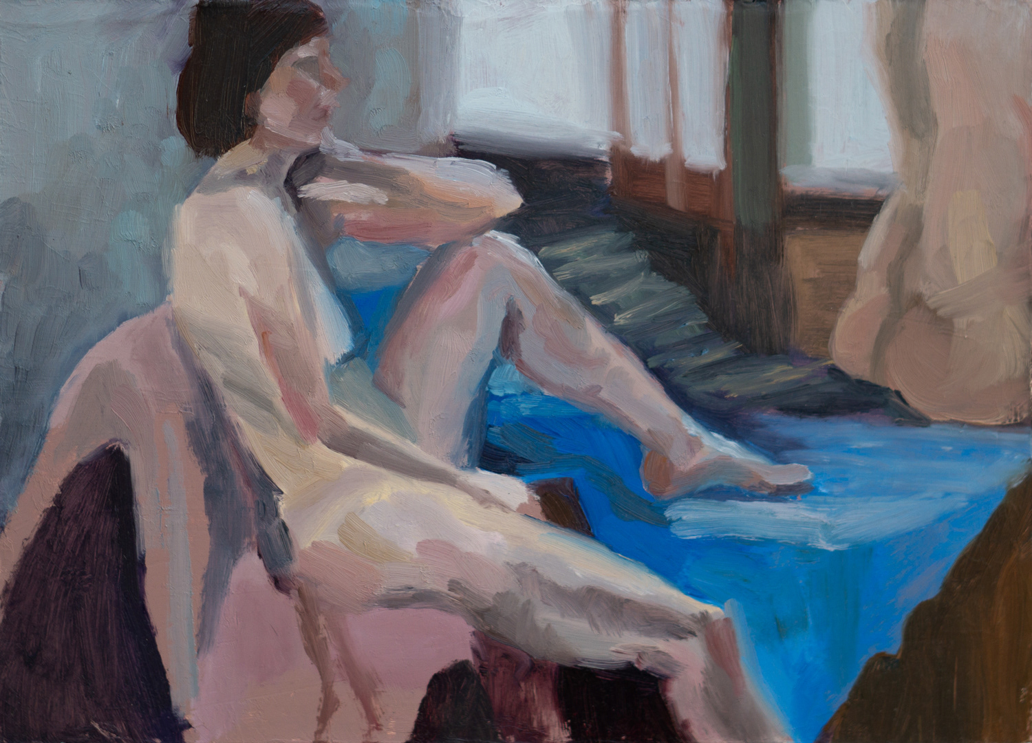 Model, 2025 - Oil on Cardboard (26.4 x 36cm) - Price: €90.00