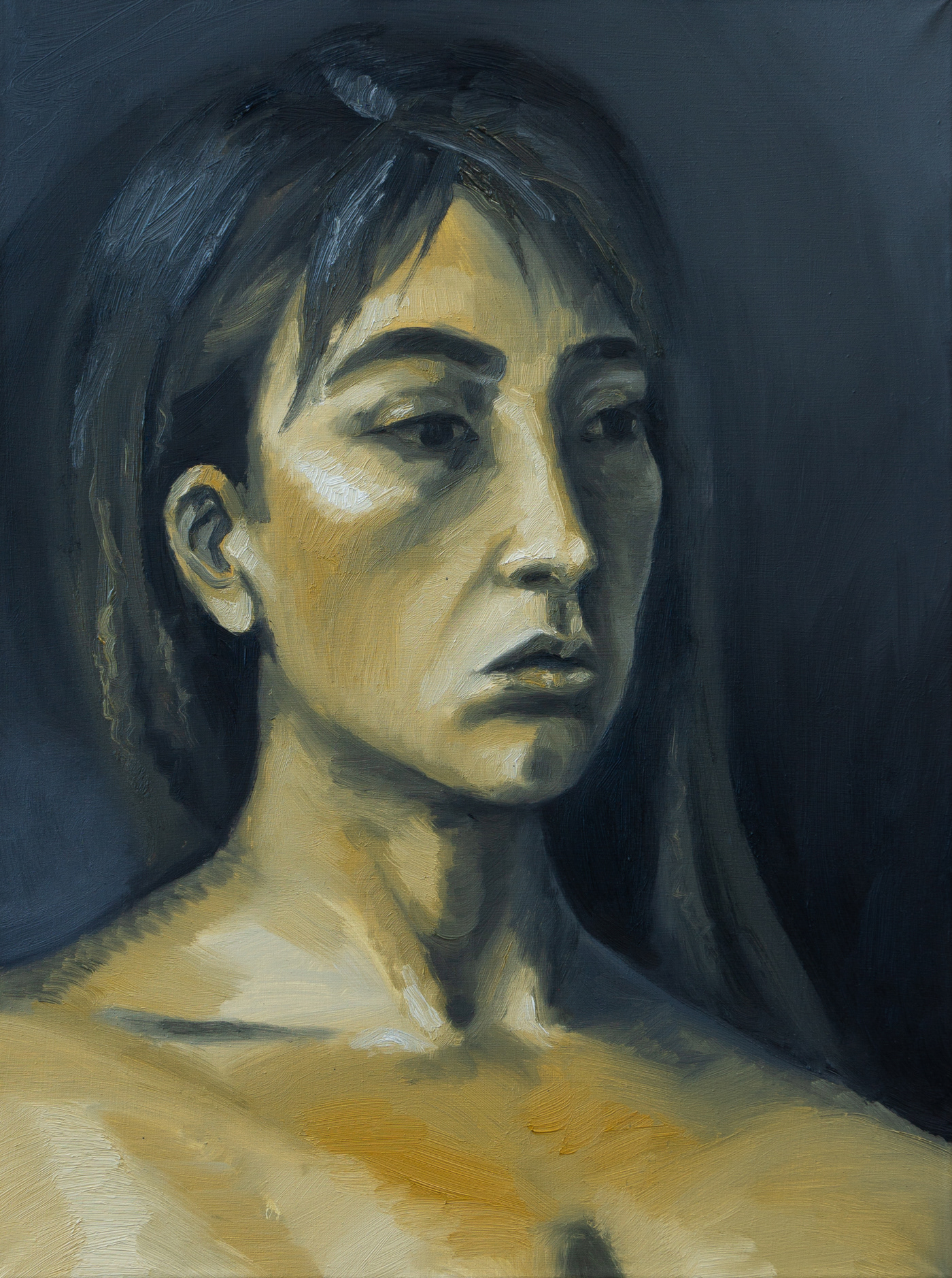Portrait of a Woman I, 2023 - Oil on Cotton (40 x 30cm) - Price: €60.00