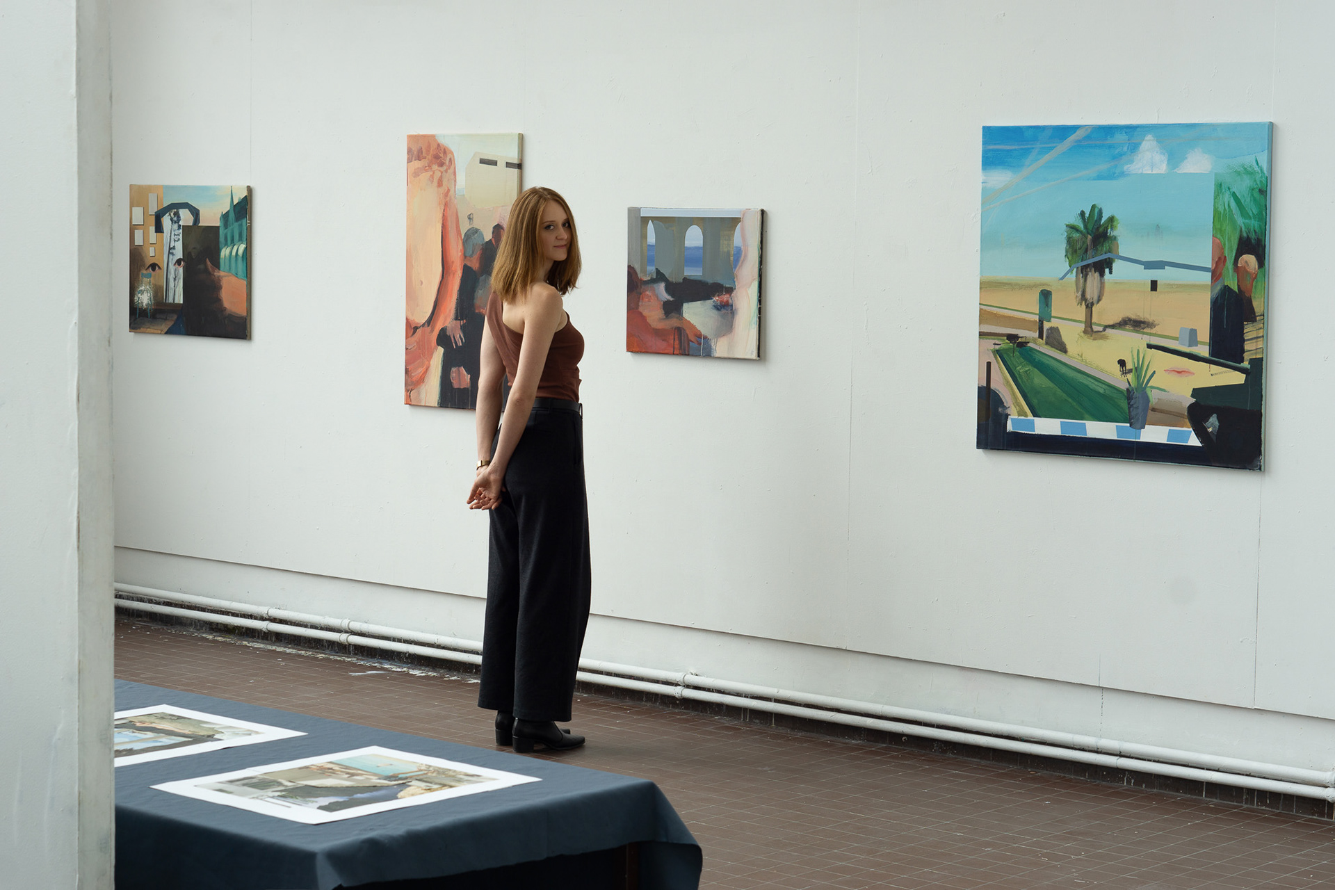 Giovana Töws at her final jury presentation at the Royal Academy of Fine Arts, Antwerp, 2026. Photo by: Rebeka Laaniste.