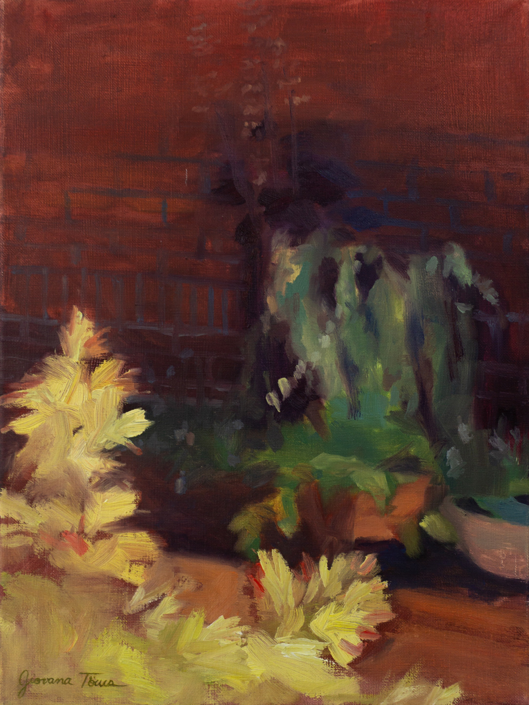 Garden Terrace, 2024 - Oil on Linen (40 x 30cm) - Price: €160.00