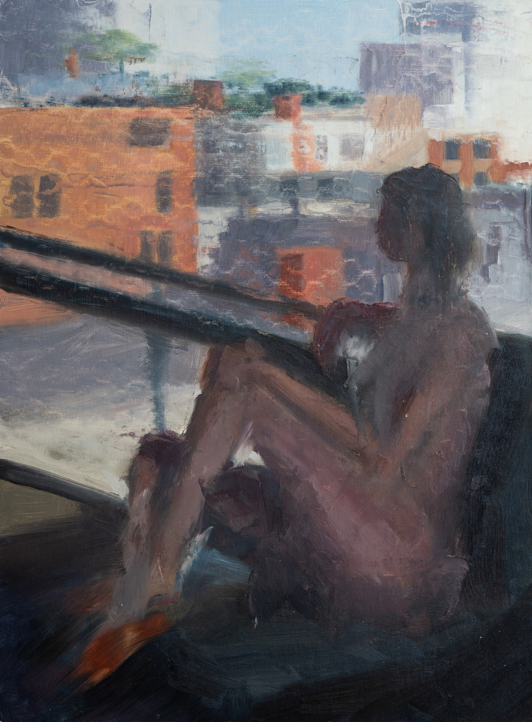 Model, 2024 - Oil on Cardboard (36 x 27cm) - Price: €29.16