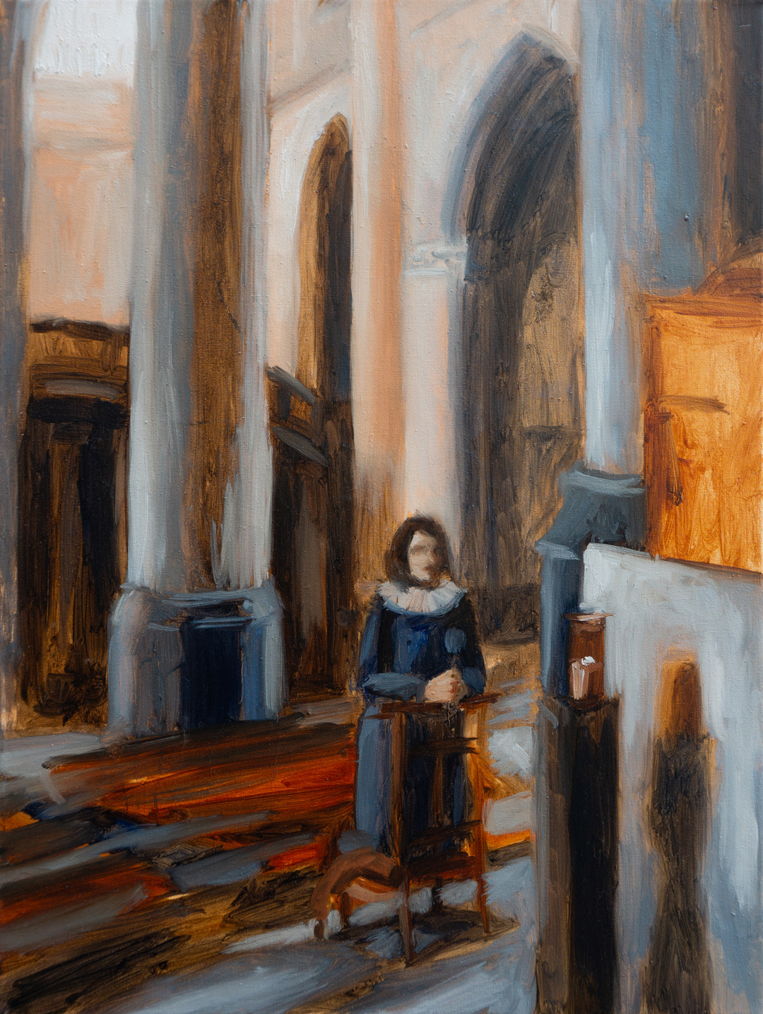 Sint-Jacobskerk IV, 2024 - Oil on Cotton (50 x 40cm) - Price: €72.00