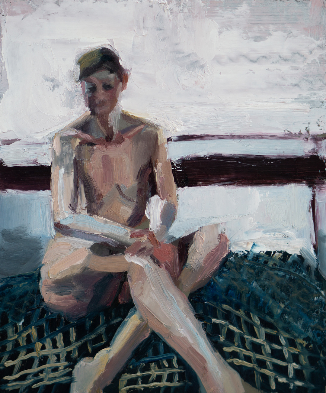 Model, 2025 - Oil on Cardboard (34 x 28.5cm) - Price: €67.83