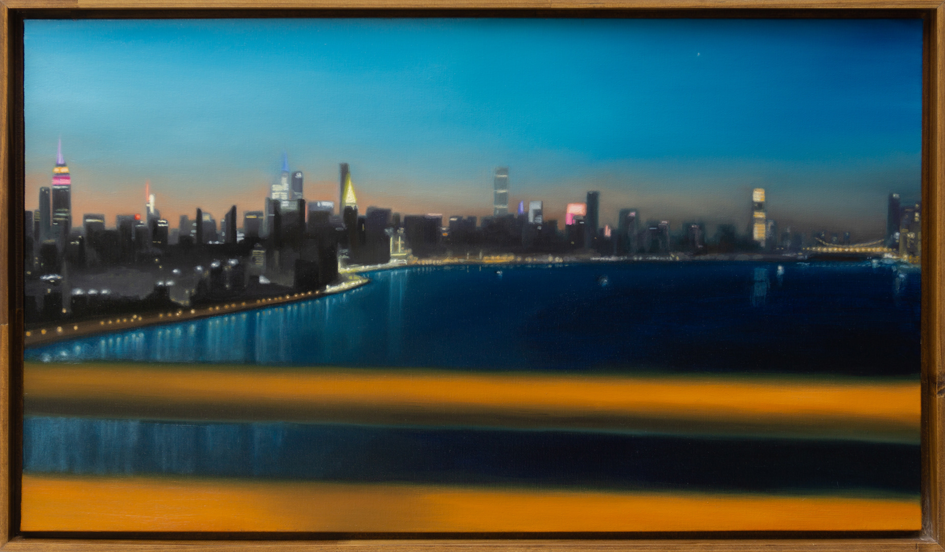 [SOLD] City Lights, 2023 - Oil on Cotton (40 x 70cm)