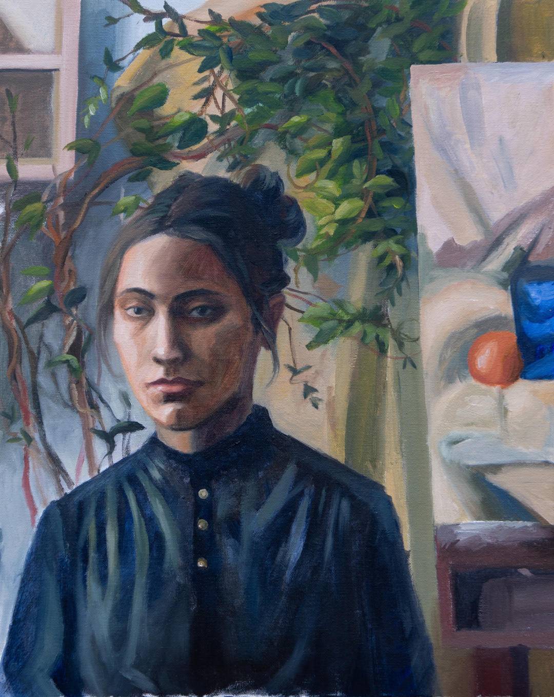 Portrait of a Woman III, 2023 - Oil on Cotton (48.6 x 38.8cm) - Price: €75.00