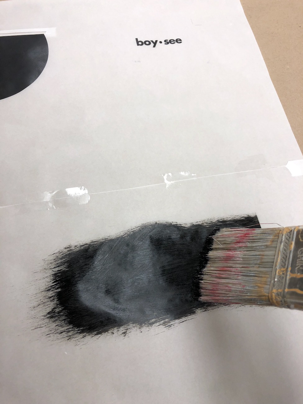 Hand painting on vellum