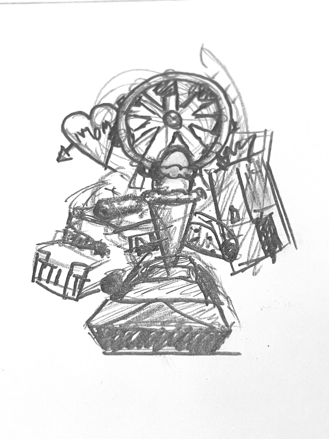 Sketch of dimensional collage