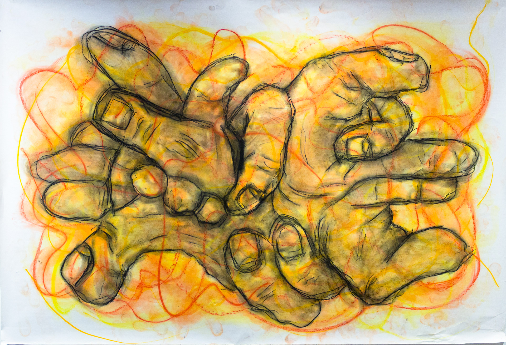 "No Control" - 2016, pastel on paper