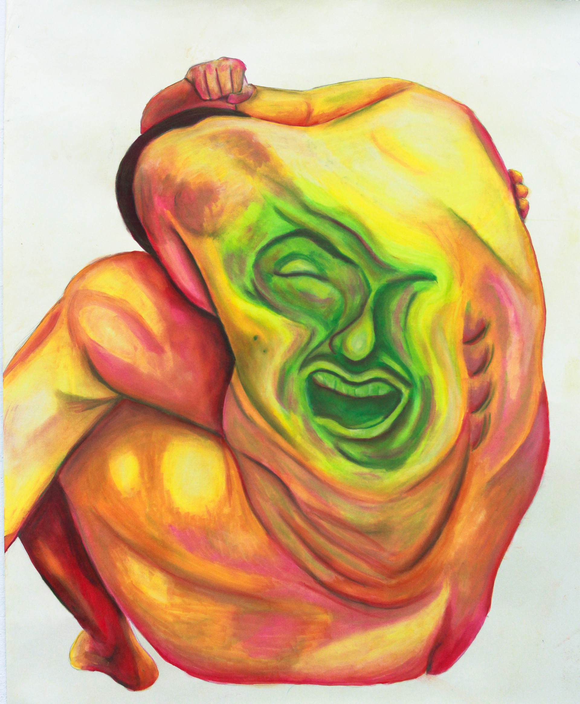 Chalk pastel on paper