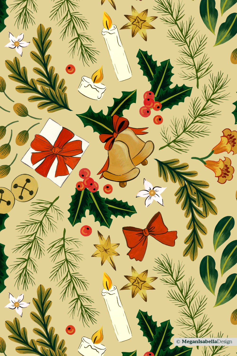 Jingle Bells Pattern - Eggnog