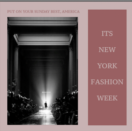 NYFW Social Media Post