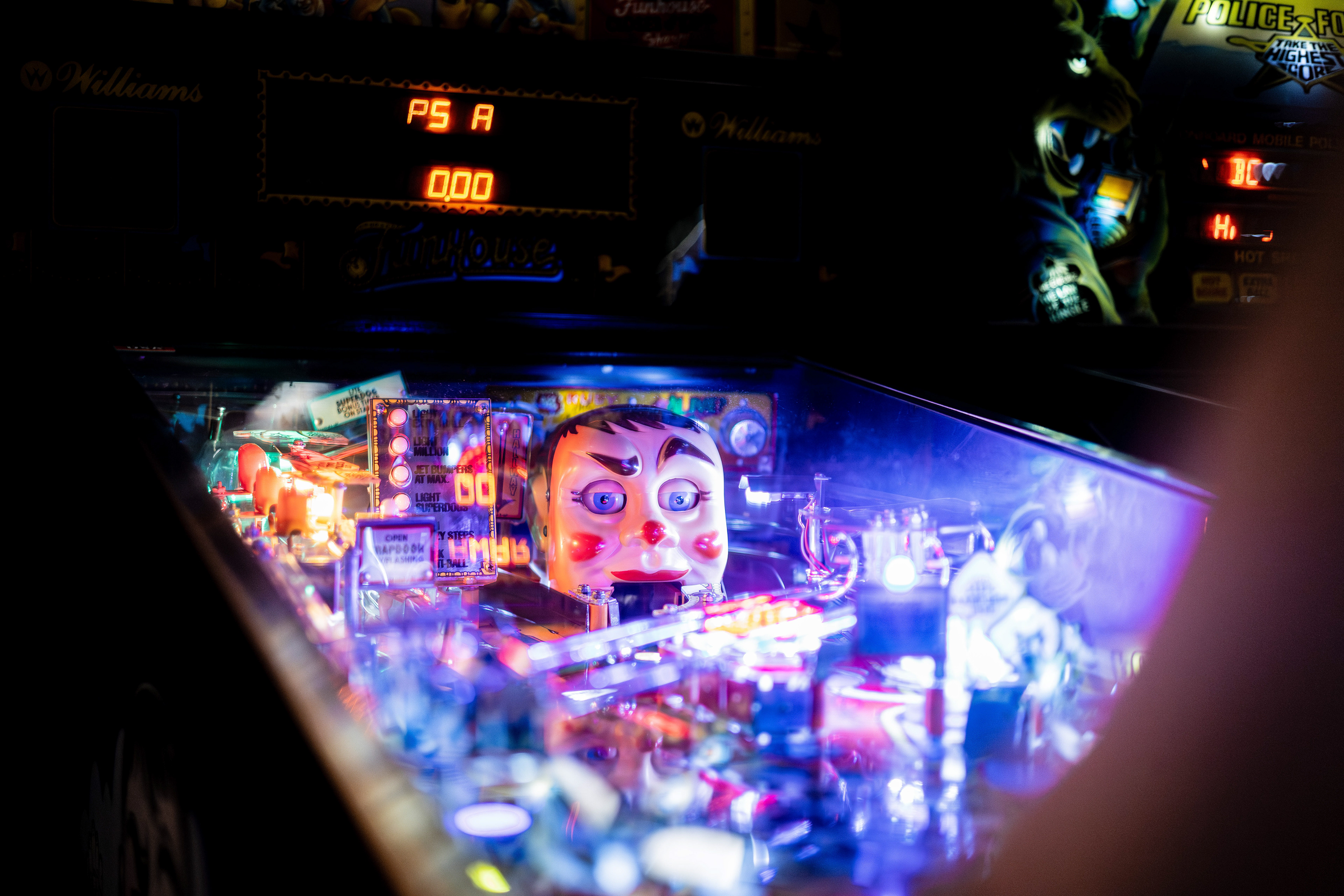 Pinball machine FunHouse is played at NWA Pinball in Rogers, Arkansas, on July 11, 2026.