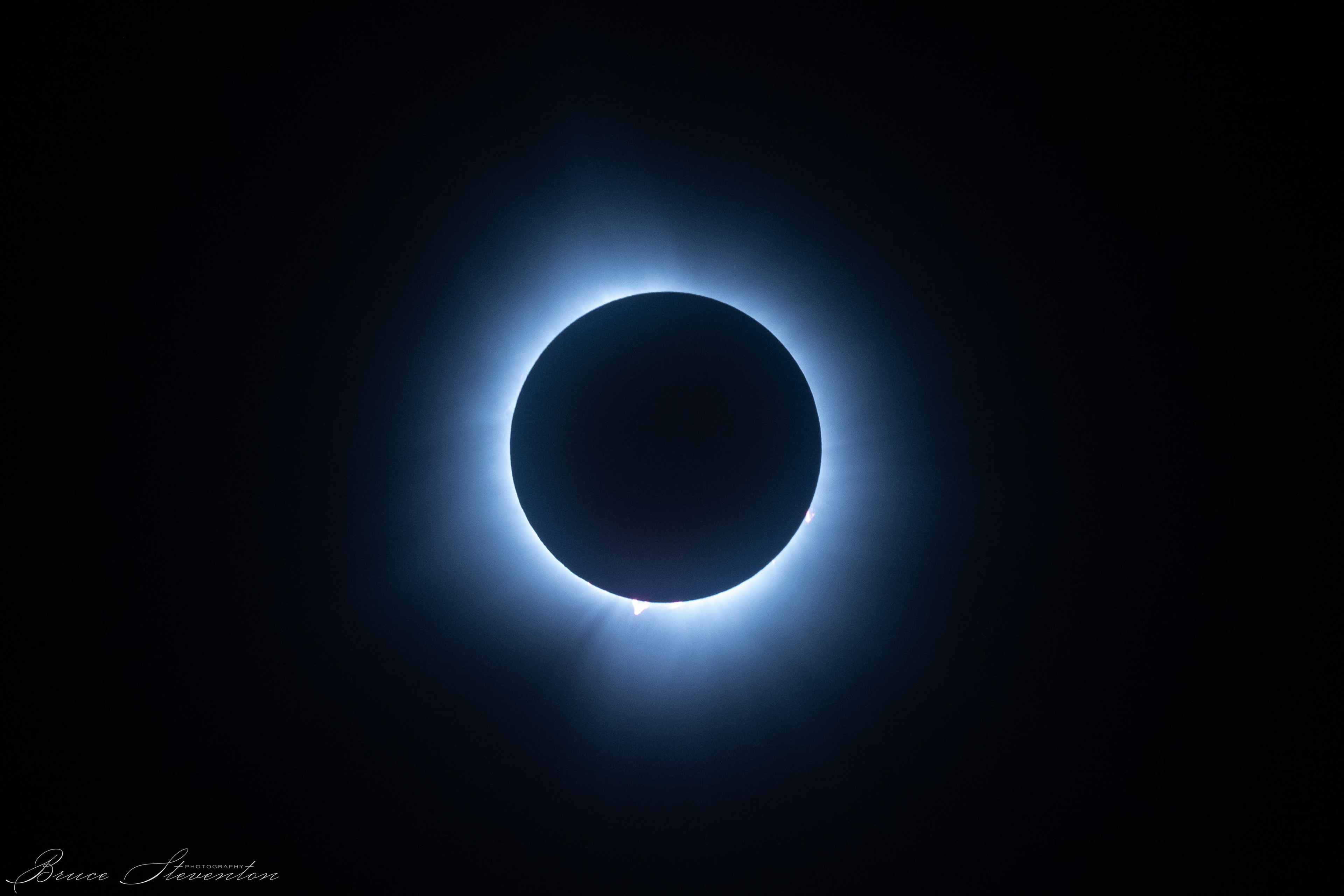 Largest prominence near the south pole