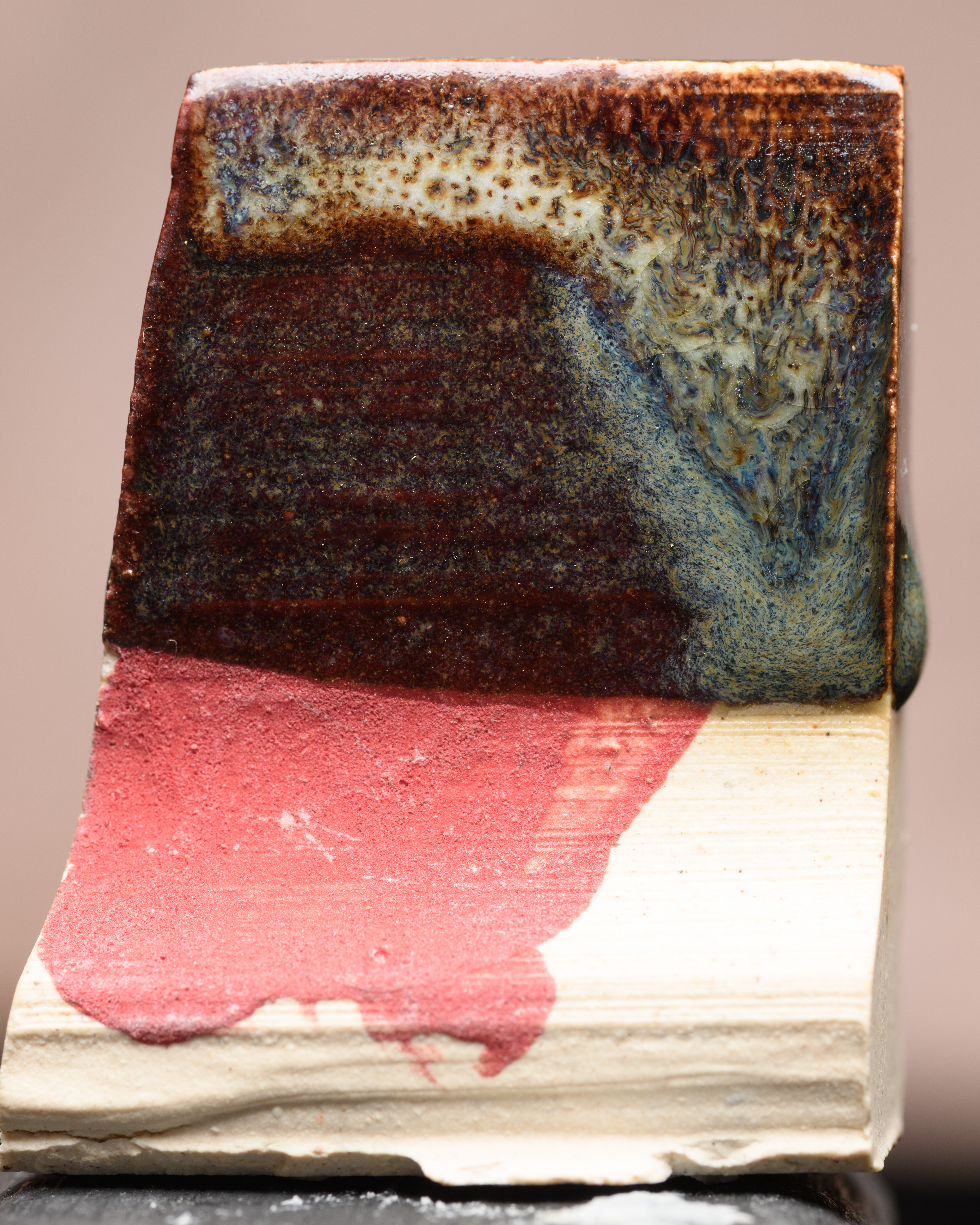 Jim's, Unicorn, White tip, on studio red underglaze