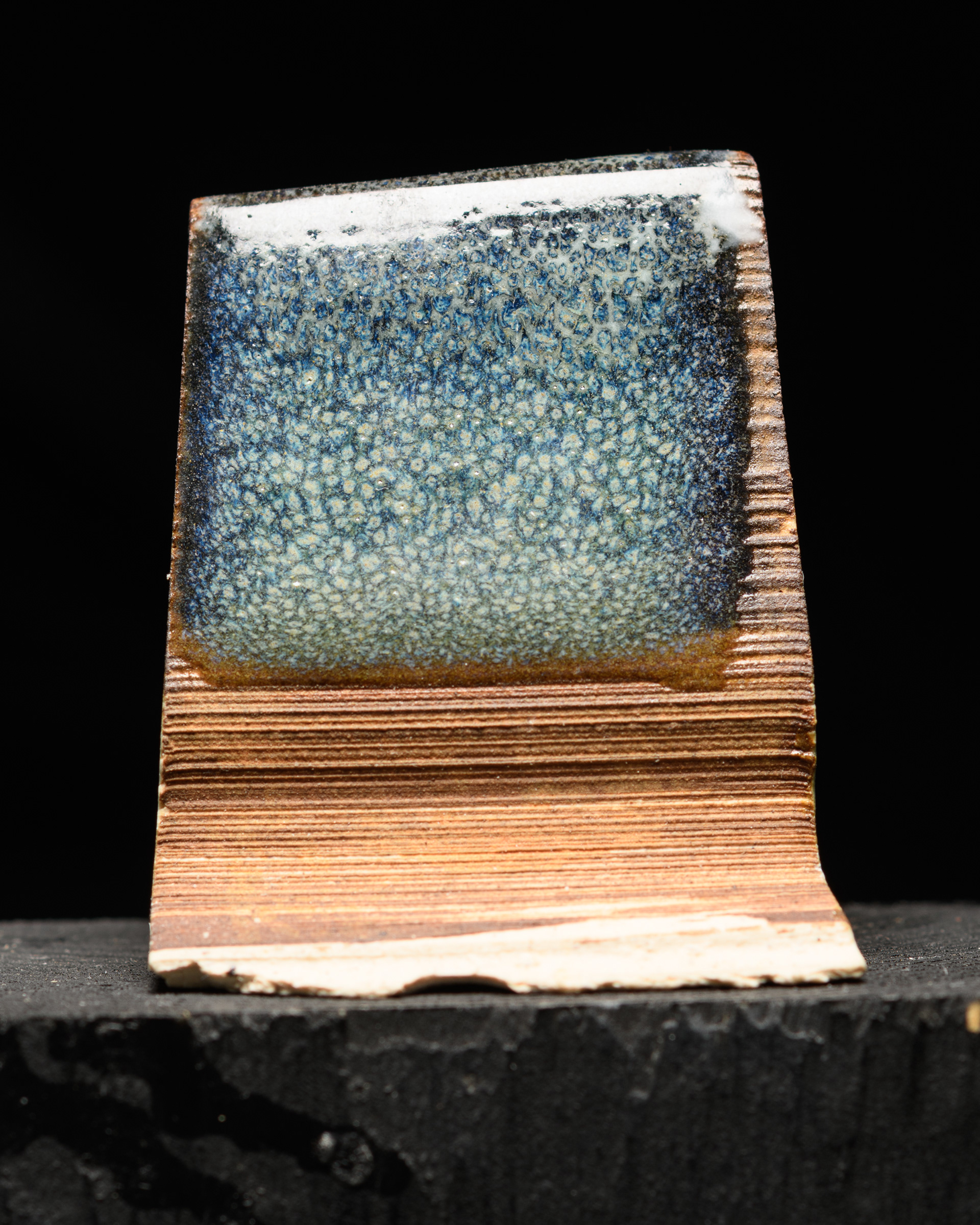 Iron Oxide slip - Rutile wipe, Black, blupiter, unicorn, white on rim